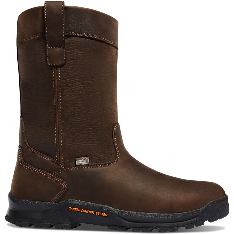 Brown Men's Danner Crafter Wellington Work Boots | 36782-RNMZ