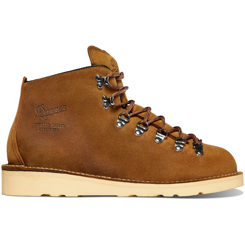 Brown Men's Danner Mountain Light Hiking Boots | 68291-GDSV