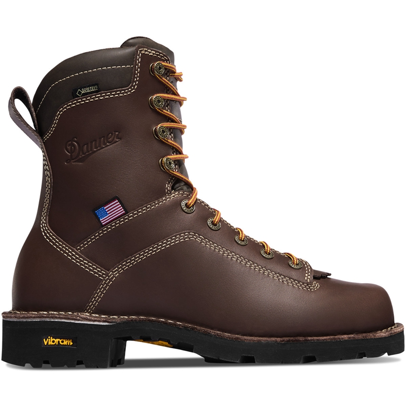 Brown Men's Danner Quarry USA Work Boots | 78914-QLSN