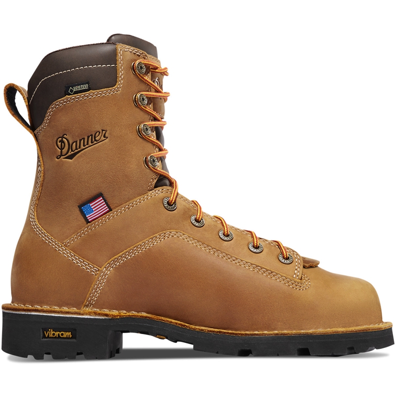 Brown Men's Danner Quarry USA Work Boots | 96408-ZWOP
