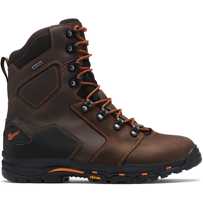 Brown Men's Danner Vicious Work Boots | 60892-HLFO