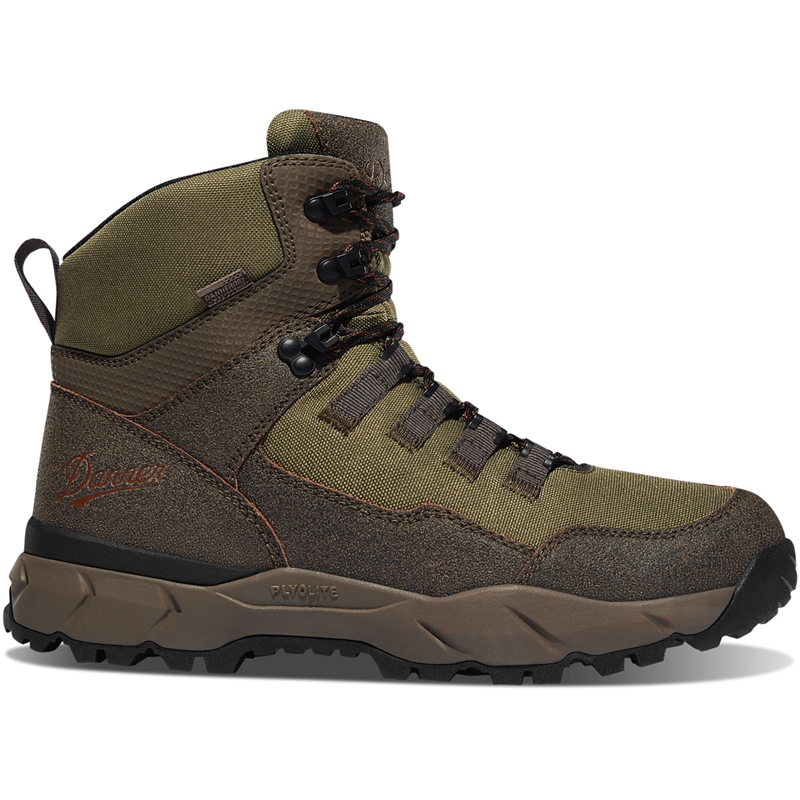 Brown / Olive Men's Danner Vital Trail Hiking Boots | 19348-MLBZ