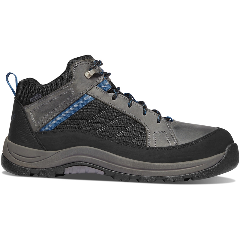 Grey / Blue Men's Danner Riverside Work Boots | 71980-JQPW