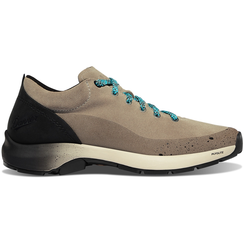 Grey Women's Danner Caprine Low Suede Work Shoes | 85743-QMNC