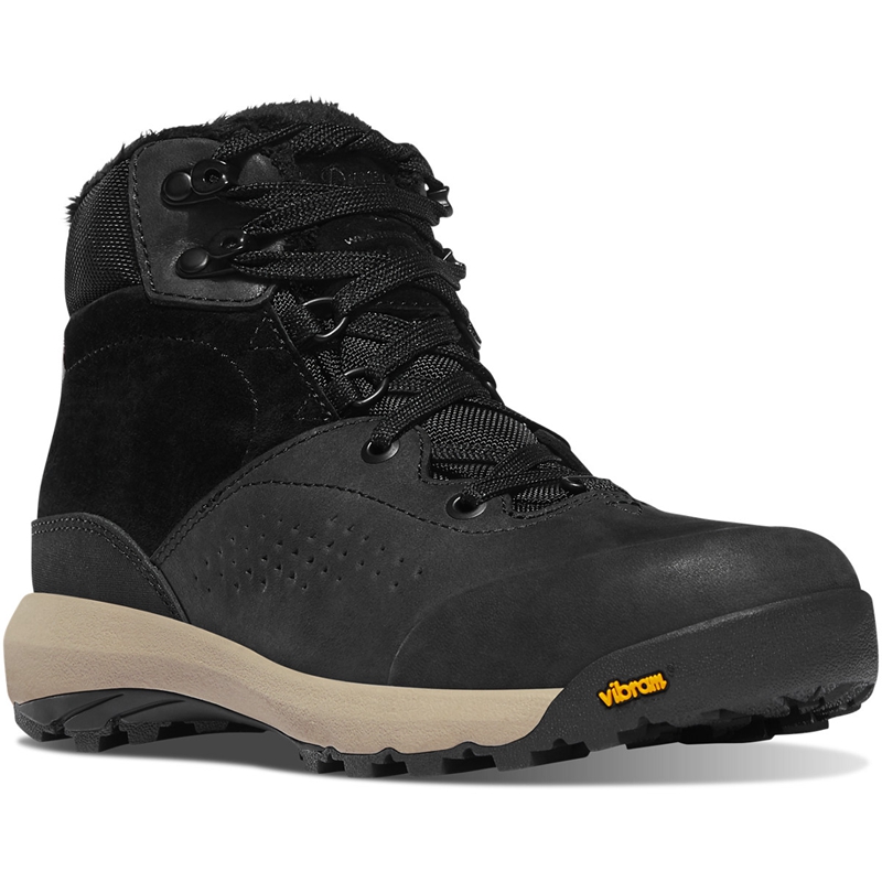 Black / Grey Women's Danner Inquire Mid Insulated Combat Boots | 26591-QOJL