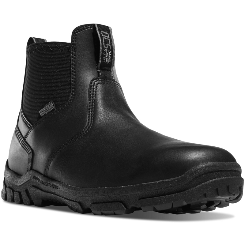 Black Men's Danner Lookout Station Office Tactical Boots | 24135-QSHK