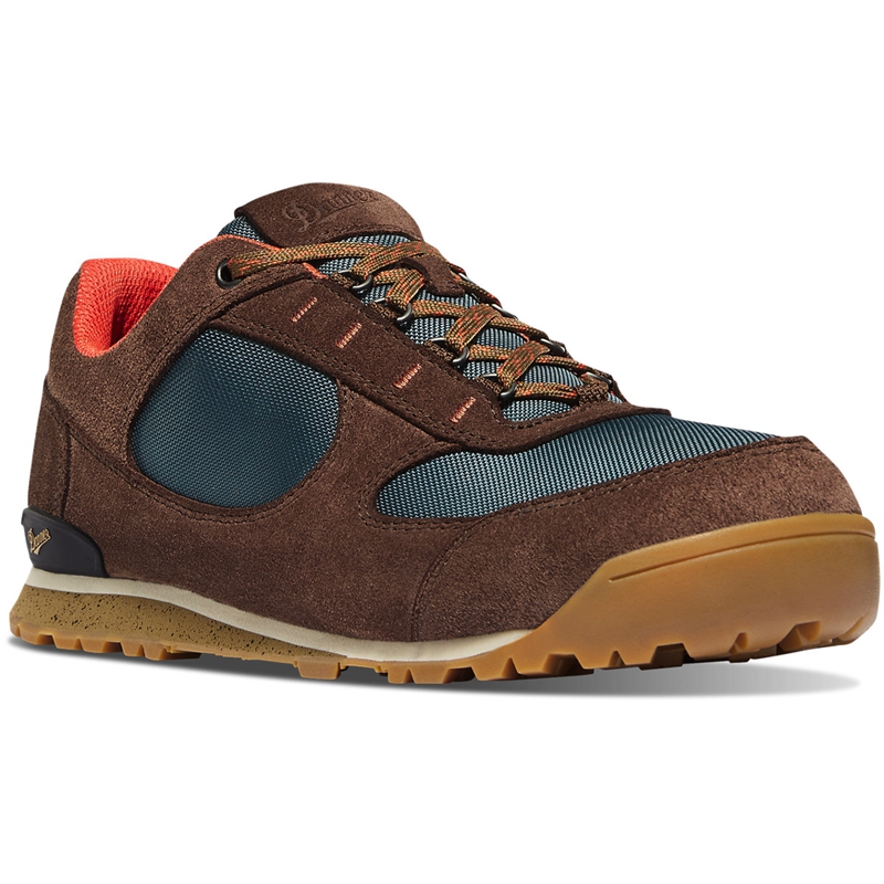 Blue / Brown Women's Danner Jag Low Hunting Boots | 41602-MQLV