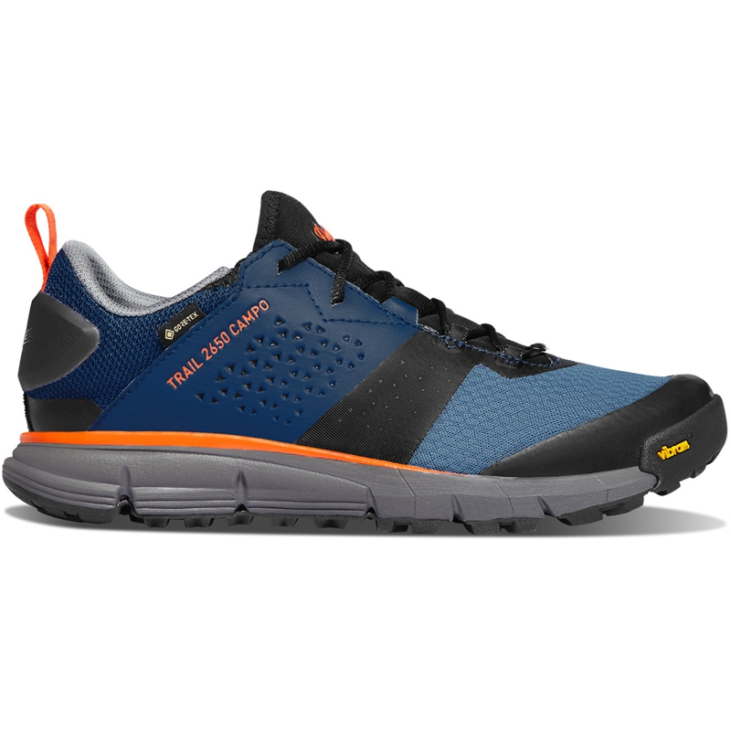 Blue / Orange Men\'s Danner Trail 2650 Campo GTX Hiking Boots | 35674-ZPJS