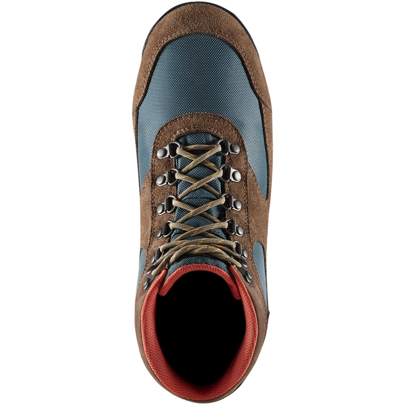 Brown / Blue Men's Danner Jag Dry Weather Work Boots | 64027-QZLR