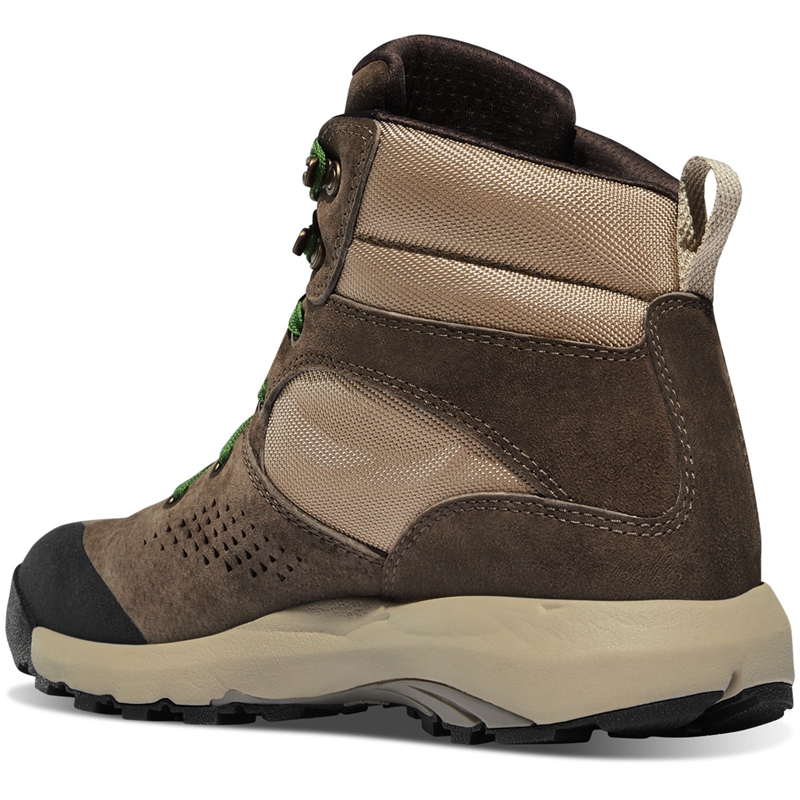Brown / Green Women's Danner Inquire Mid Combat Boots | 40152-FVOX