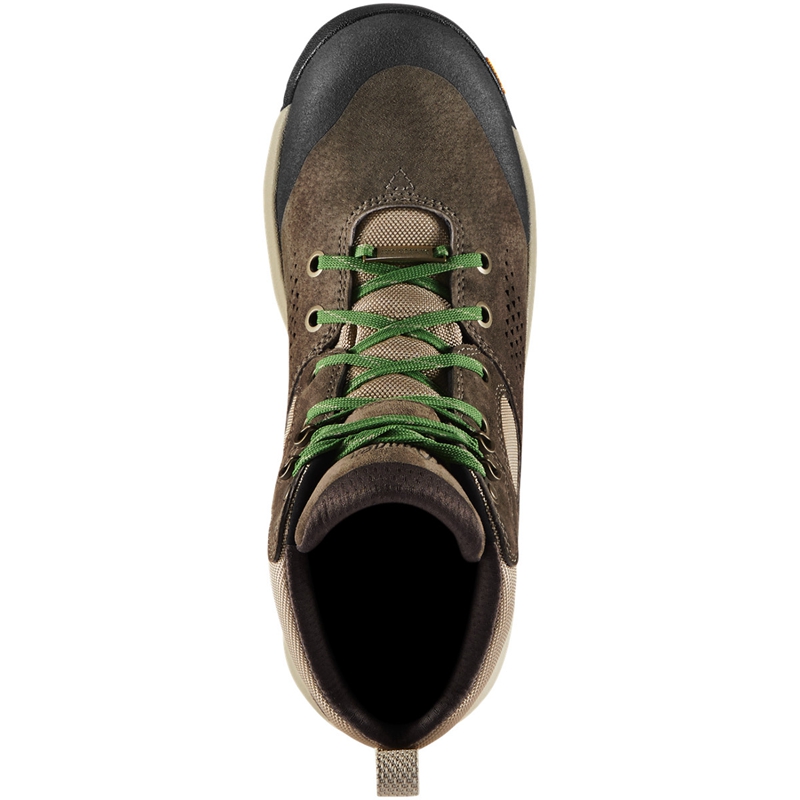 Brown / Green Women's Danner Inquire Mid Combat Boots | 40152-FVOX