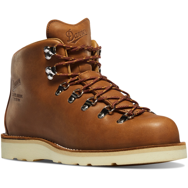 Brown Men's Danner Mountain Light Hiking Boots | 04752-QGSX