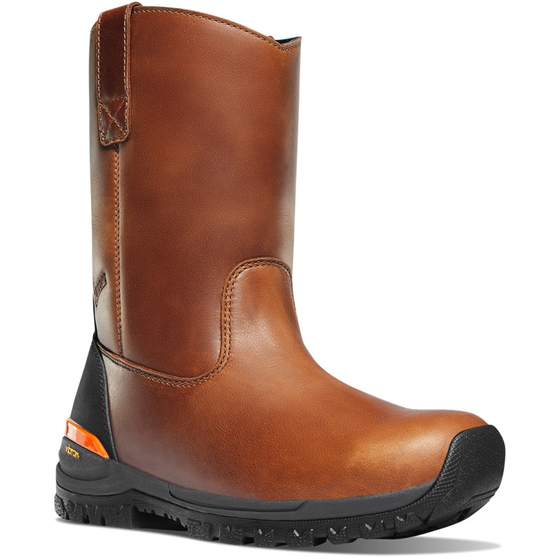 Brown Men's Danner Stronghold Work Boots | 87591-IKDZ