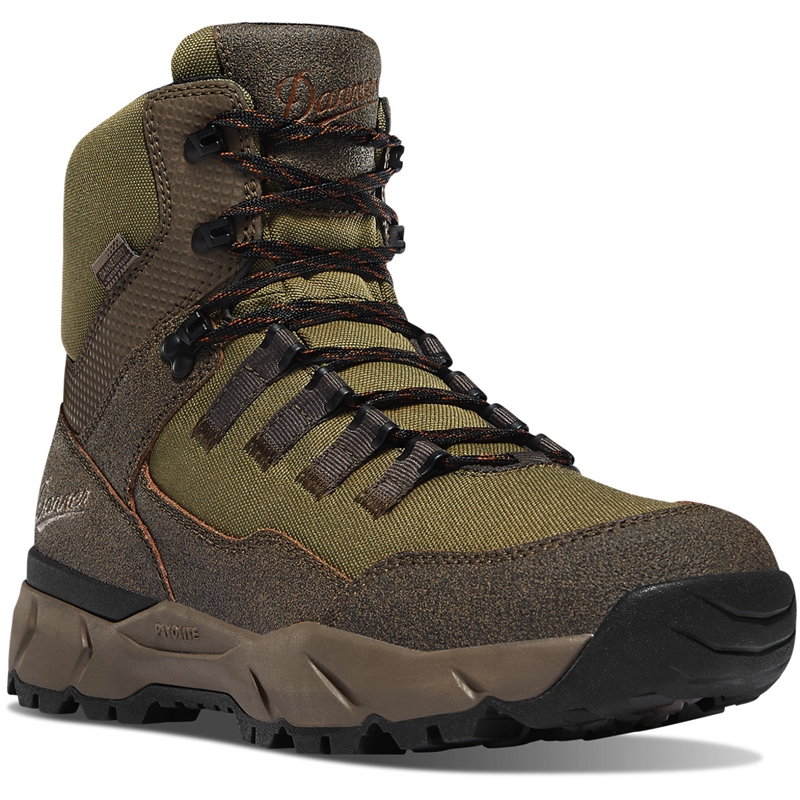 Brown / Olive Men's Danner Vital Trail Hiking Boots | 19348-MLBZ
