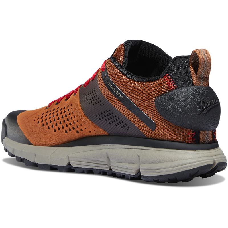 Brown / Red Men's Danner Trail 2650 Hiking Shoes | 37529-KFTZ