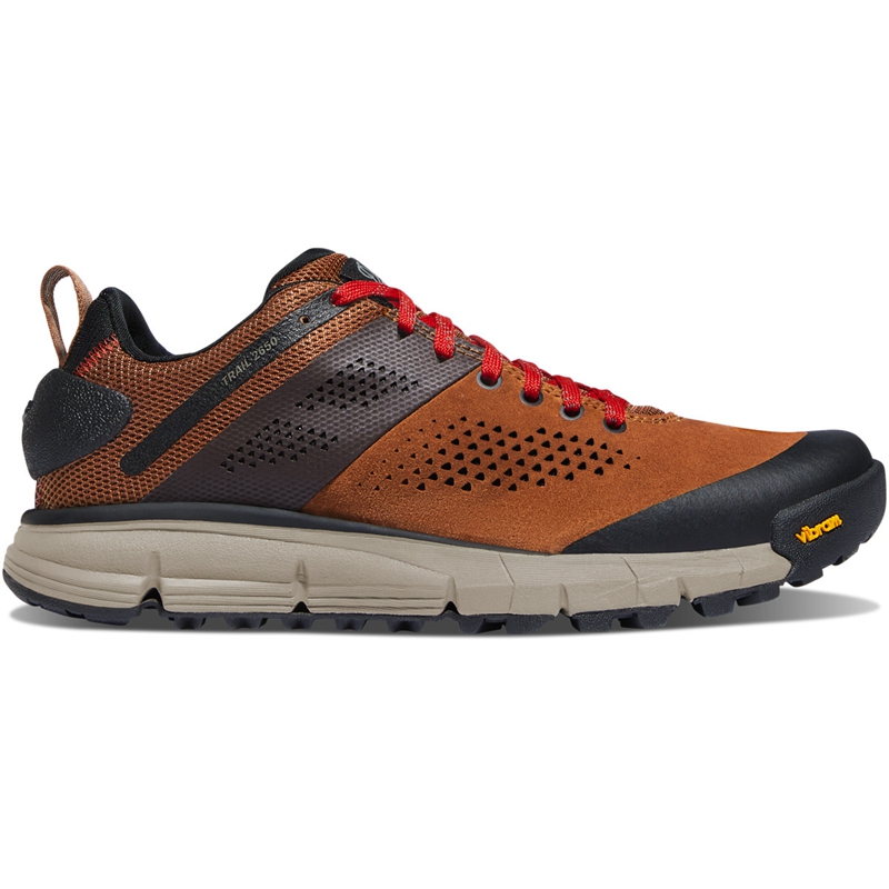 Brown / Red Men\'s Danner Trail 2650 Hiking Shoes | 37529-KFTZ