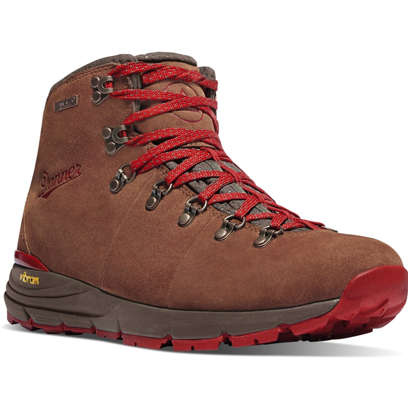 Brown / Red Women's Danner Mountain 600 Hiking Boots | 73926-DBMS