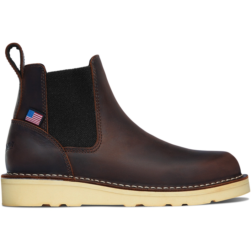 Brown Women\'s Danner Bull Run Chelsea Boots | 46287-UXTF