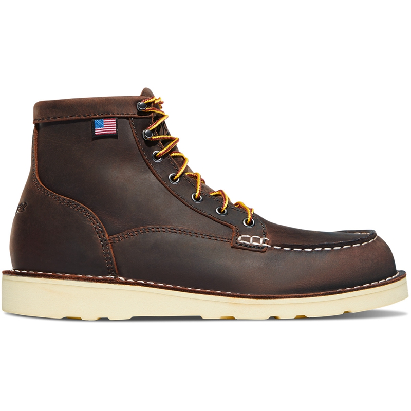 Brown Women\'s Danner Bull Run Moc Toe Work Boots | 95407-KLDG