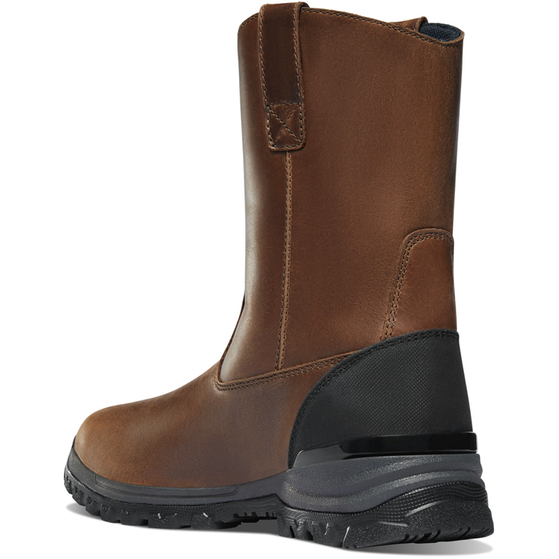 Dark Brown Men's Danner Stronghold Wellington Work Boots | 53962-WDGZ