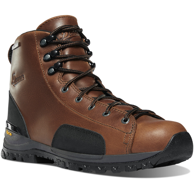 Dark Brown Men's Danner Stronghold Work Boots | 46329-QGFW
