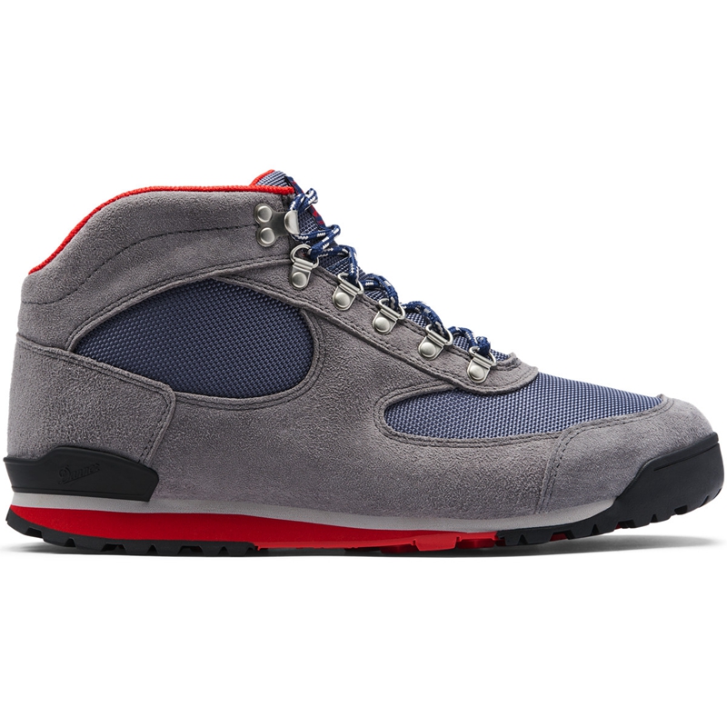Grey / Blue Men\'s Danner Jag Work Shoes | 42175-IJDQ