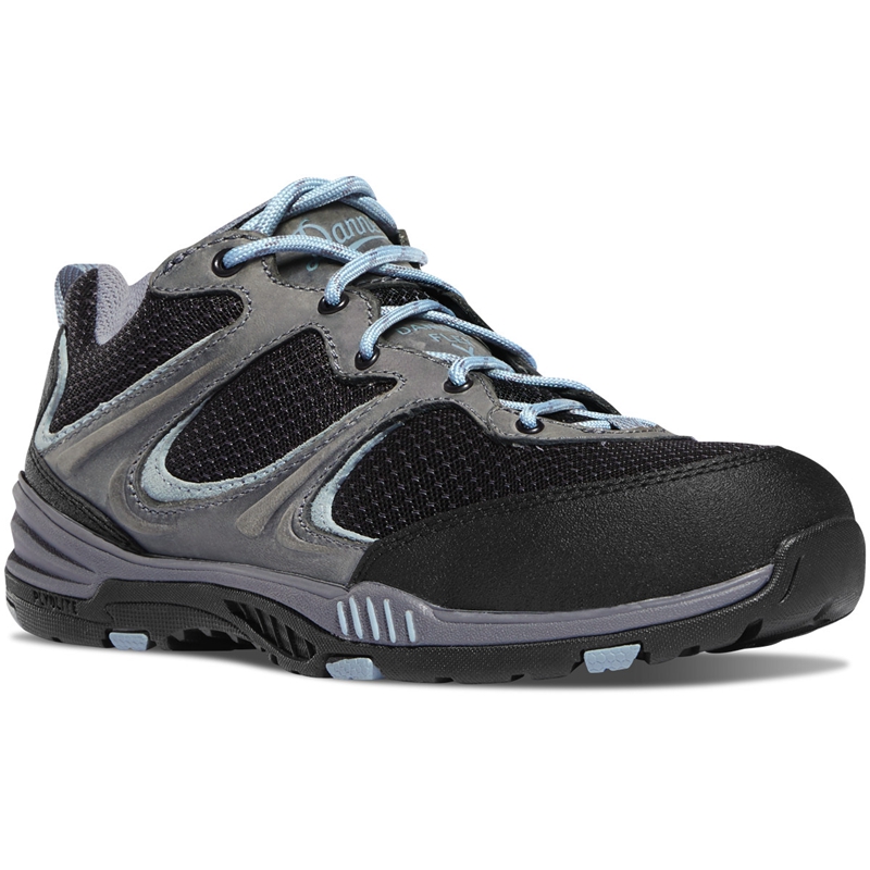 Grey / Blue Women's Danner Springfield Low Work Boots | 38249-NBOQ