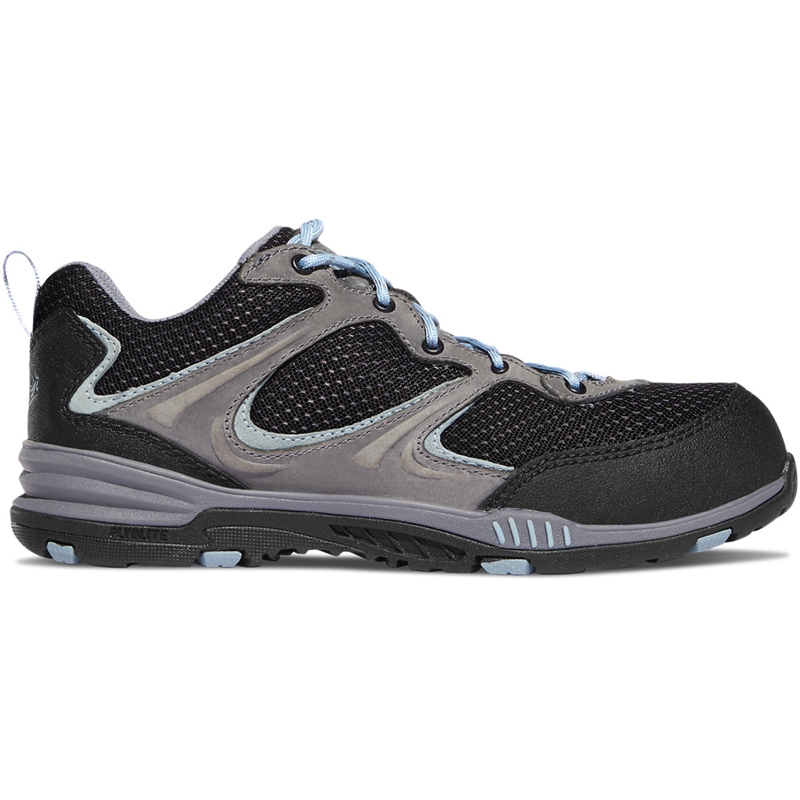 Grey / Blue Women\'s Danner Springfield Low Work Boots | 38249-NBOQ