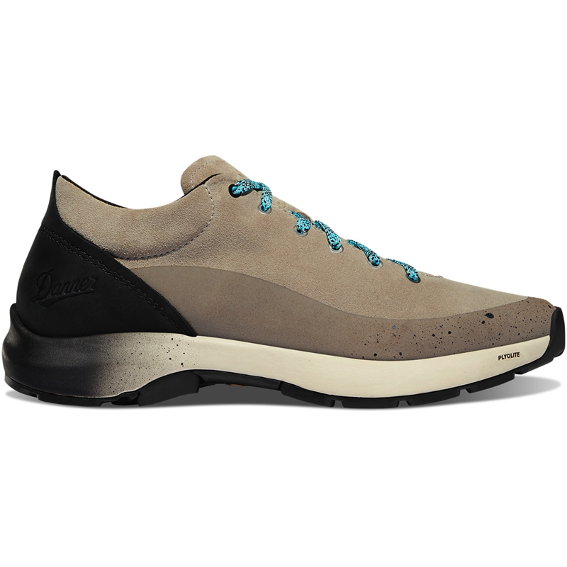 Grey Men\'s Danner Caprine Low Suede Work Boots | 84659-MQEH