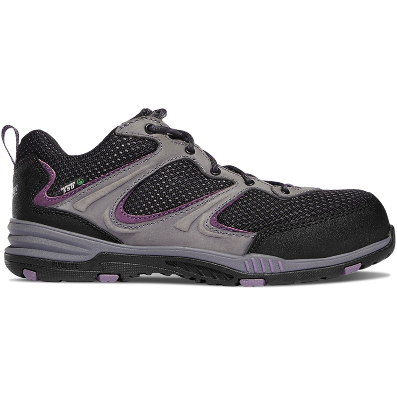 Grey / Purple Women\'s Danner Springfield Low Work Boots | 07854-WOPZ