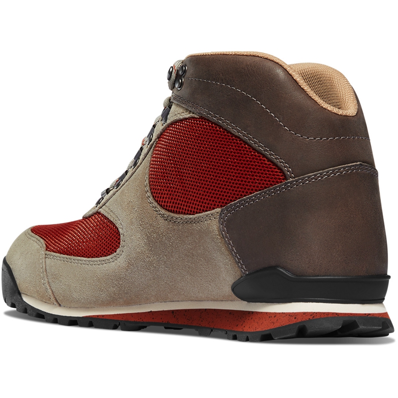 Grey / Red Men's Danner Jag Dry Weather Work Boots | 79214-NLIE