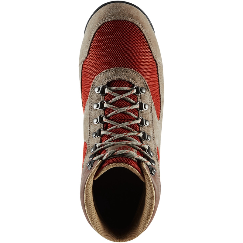 Grey / Red Men's Danner Jag Dry Weather Work Boots | 79214-NLIE