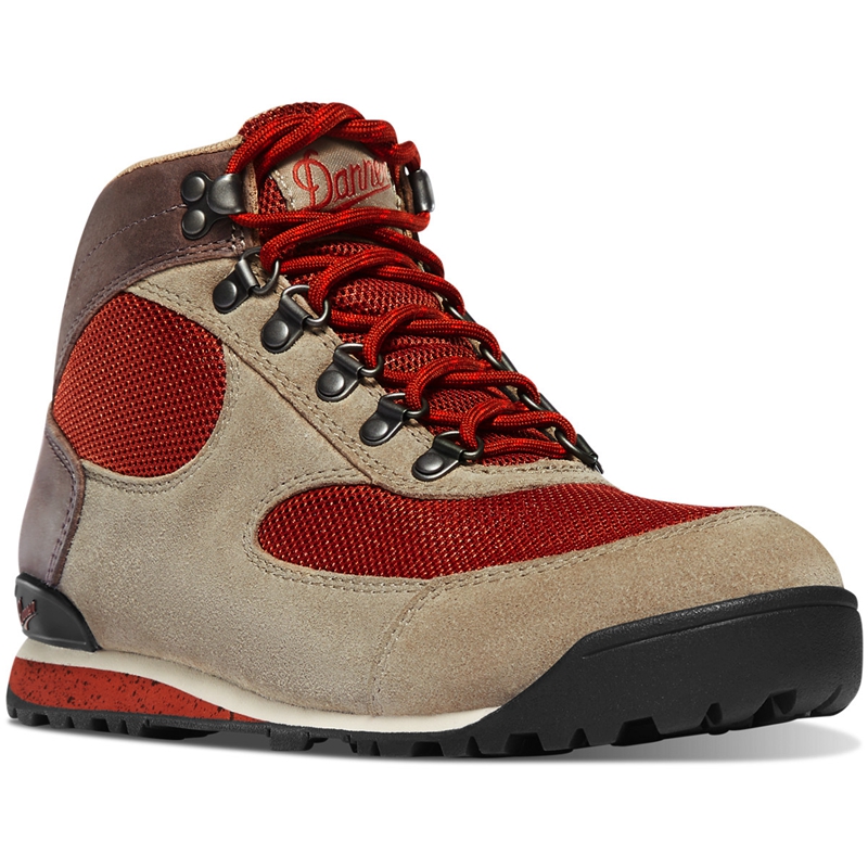 Grey / Red Women's Danner Jag Dry Weather Hunting Boots | 83164-FZBS