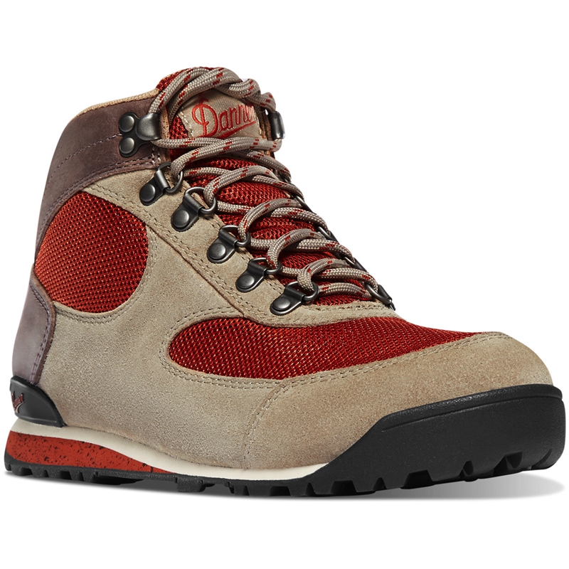 Grey / Red Women's Danner Jag Dry Weather Hunting Boots | 83164-FZBS