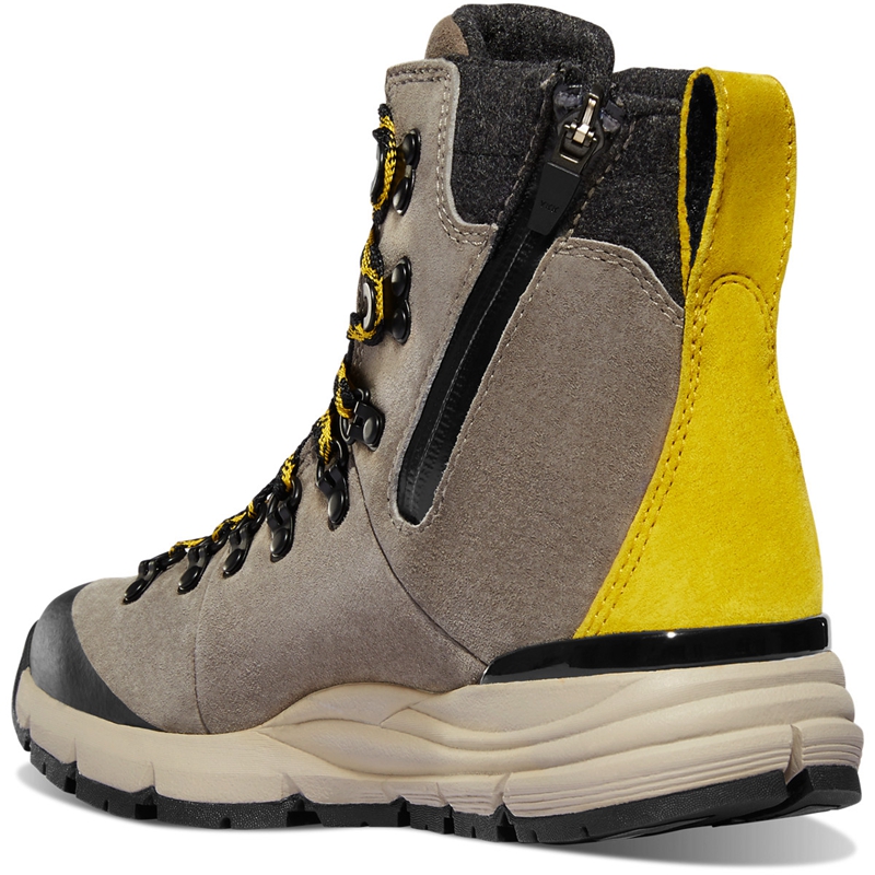Grey Women's Danner Arctic 600 Side-Zip Hiking Boots | 75301-OFPJ