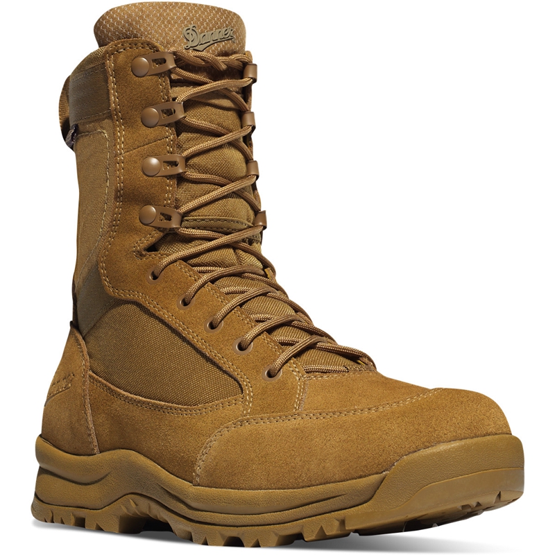 Khaki Men's Danner Tanicus Military Boots | 30815-AHNJ
