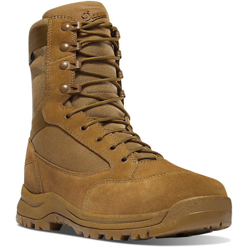 Khaki Men's Danner Tanicus Side-Zip Military Boots | 65183-DYPZ