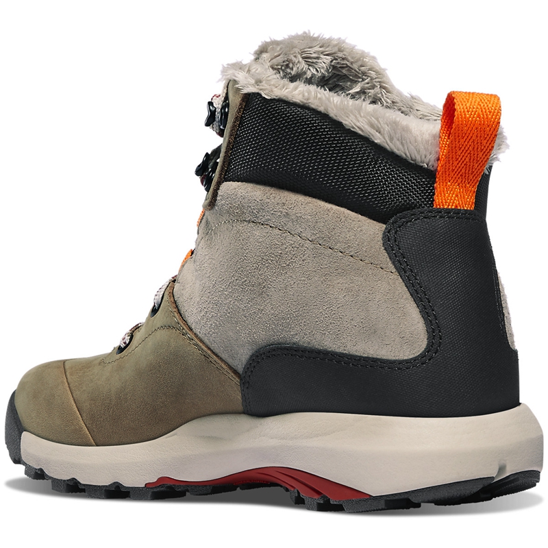 Light Olive Women's Danner Inquire Mid Insulated Hiking Boots | 10473-YQUL