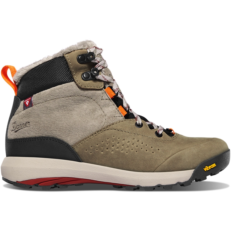 Light Olive Women\'s Danner Inquire Mid Insulated Hiking Boots | 10473-YQUL